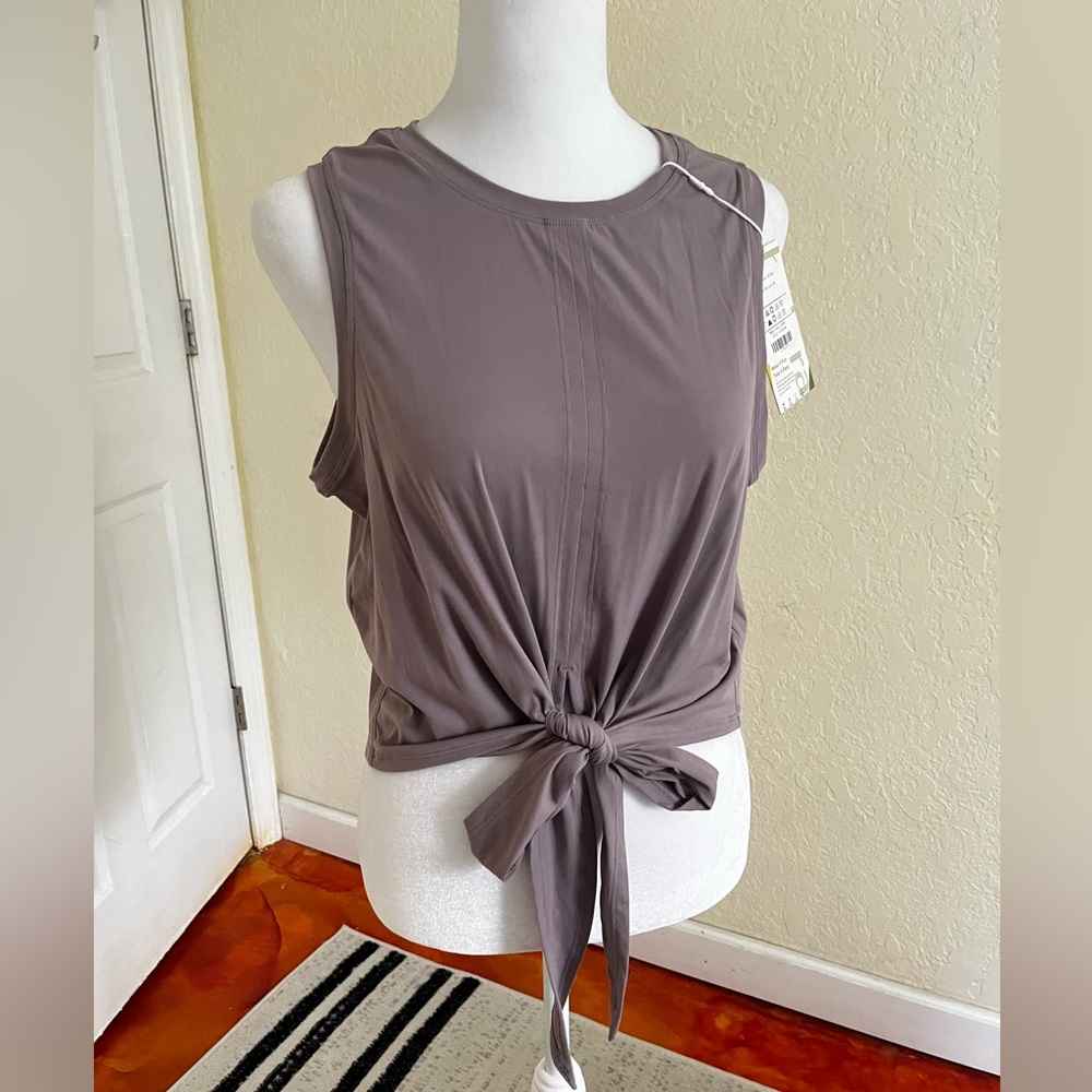 NWT Halara M Iris Purple tie front tie back top